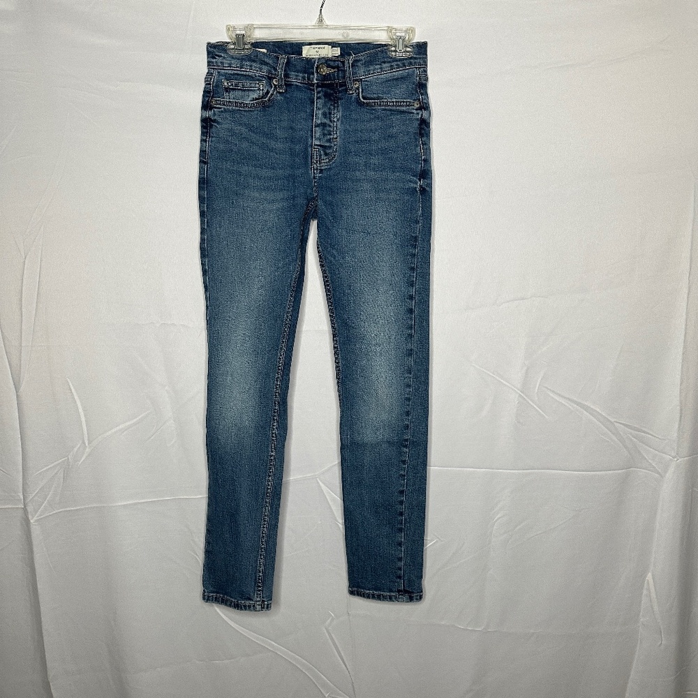 Top Man Stretch Skinny Jeans - Medium Wash